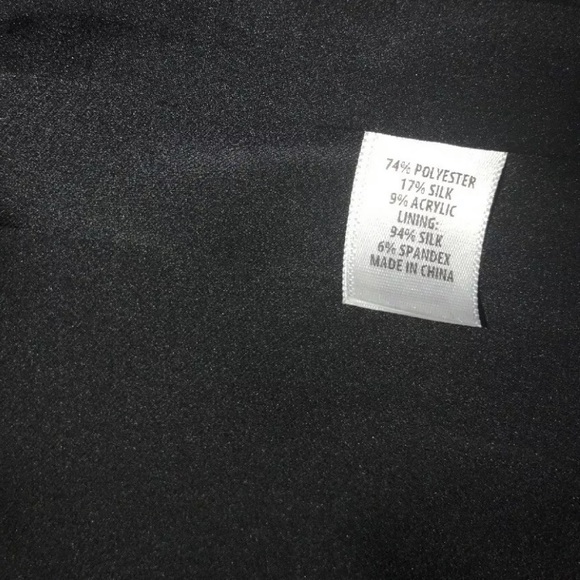 St. John Floral Jacquard Dress Sz 10 Midi Black - Picture 10 of 12